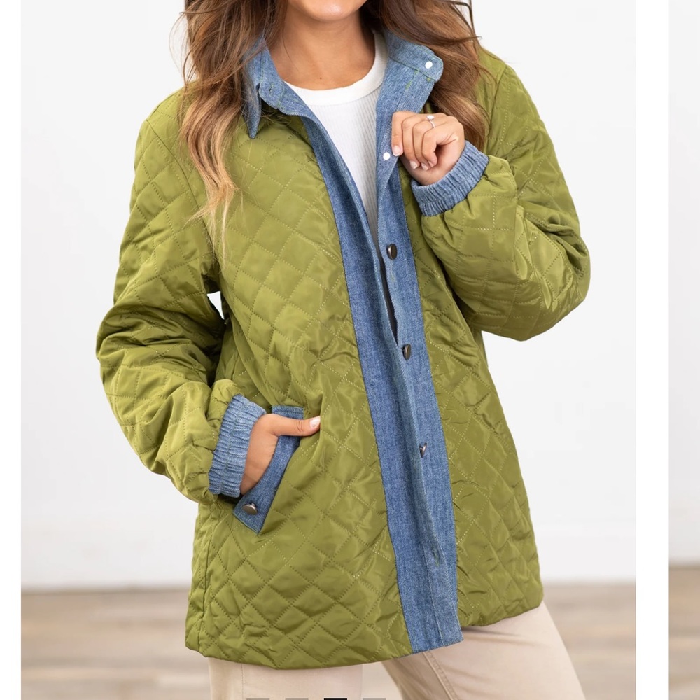 29 Fabulous Contrast Quilt Stitch Button Jacket